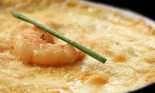 Gratiné de St-jacques et crevettes