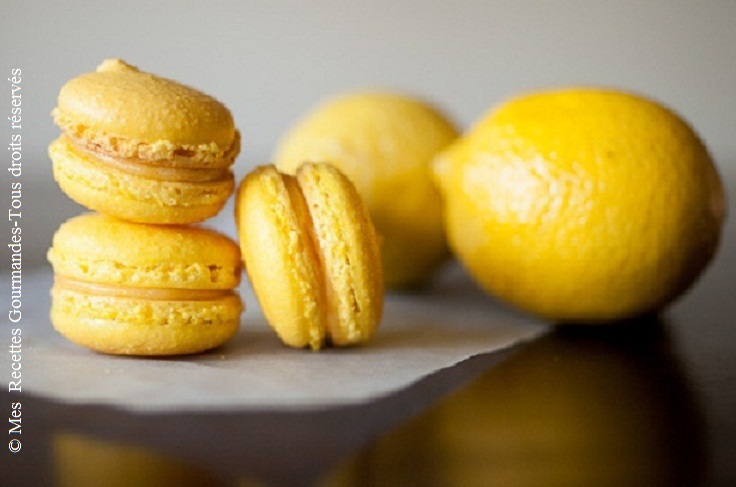 Macarons au citron et basilic