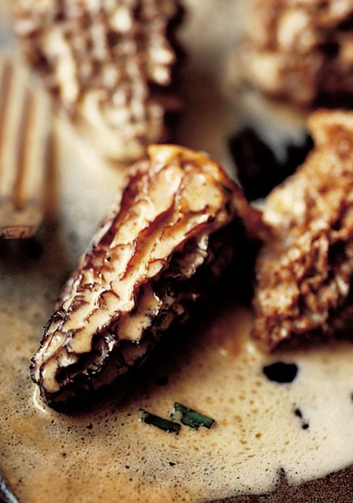 Morilles farcies au foie gras