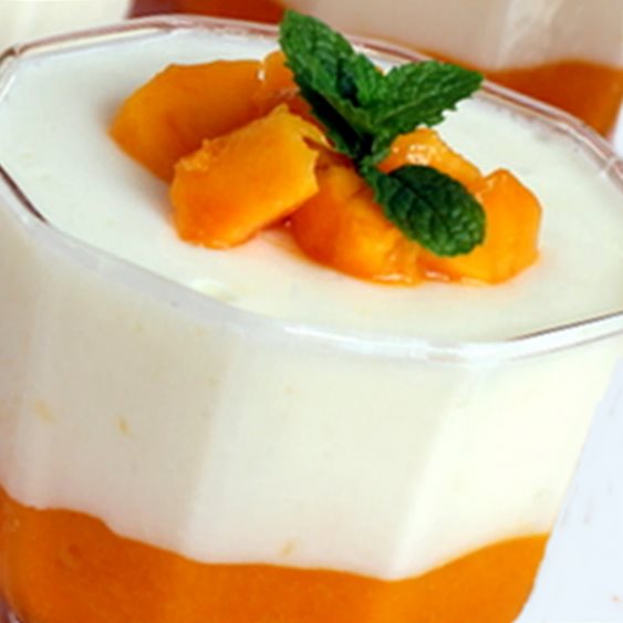 Panna cotta de mangue