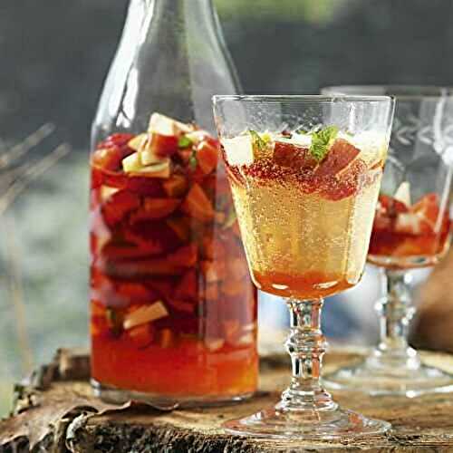 Punch pétillant aux fraises