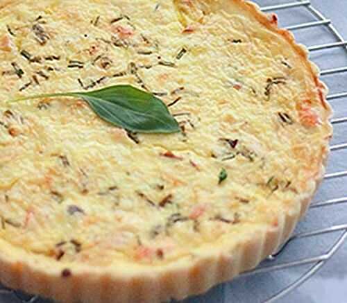 Quiche au crabe et saumon fumé