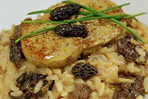 Risotto aux morilles et poêles de foie gras