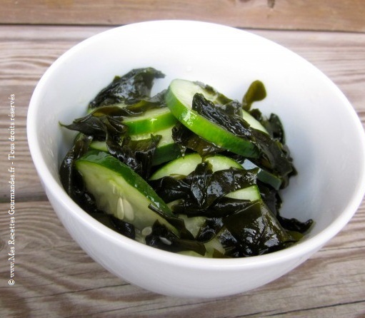 Salade d'Algue wakame Crues et Concombre