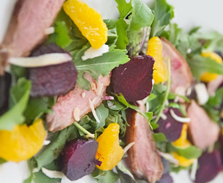 Salade de canard, Betteraves et oranges