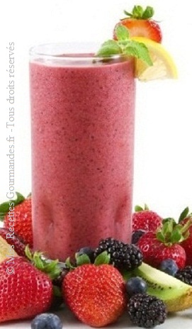 Smoothie au yogourt ,Fruits rouges /Banane