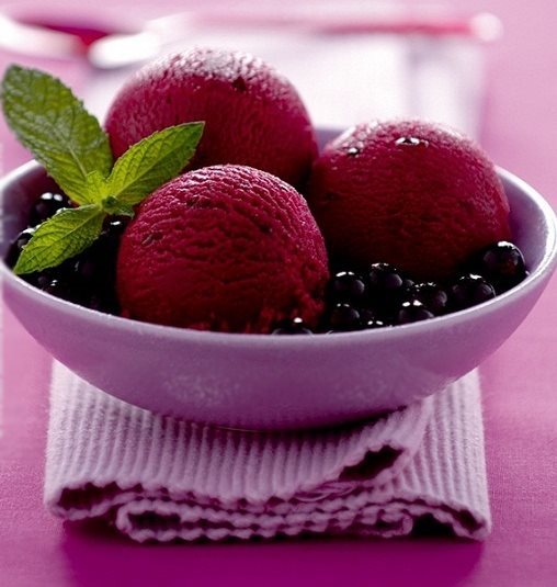 Sorbet au cassis