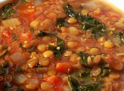 Soupe de lentilles, et de légumes