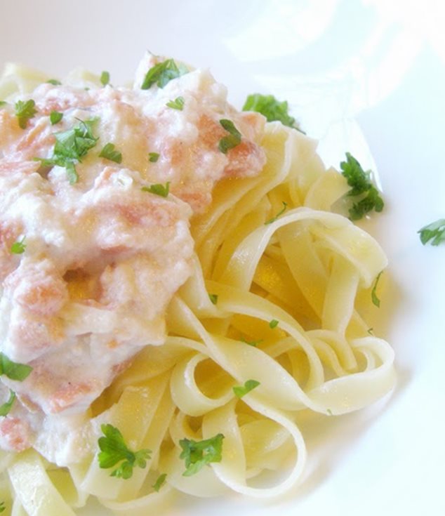 Tagliatelles au saumon fumé