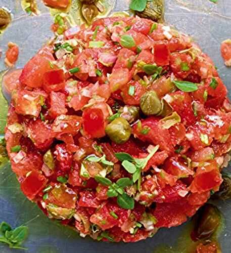 Tartare de tomates et câpres