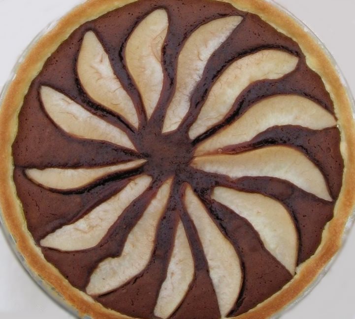 Tarte  aux poires chocolatées