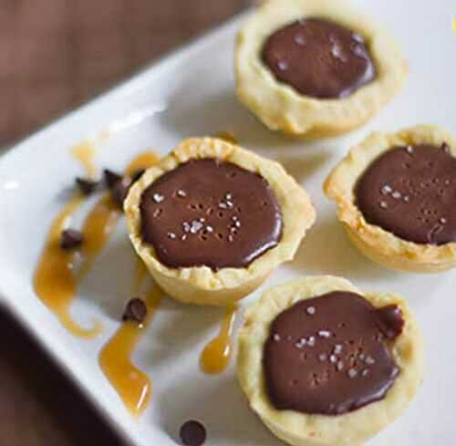 Tartelettes au caramel beurre salé et chocolat