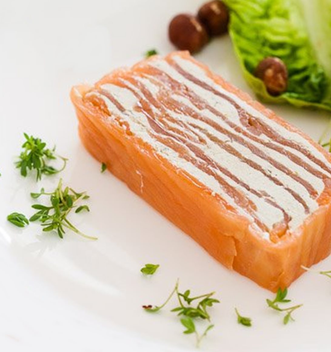 Terrine de saumon fume et fromage de chèvre