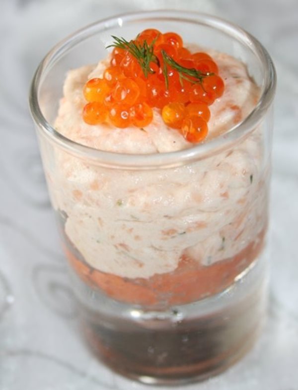 Verrine de Crème de saumon à l'aneth