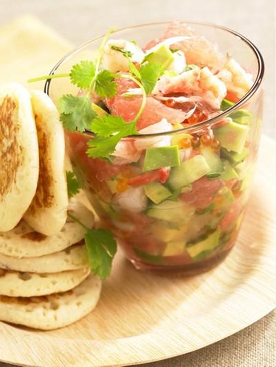 Verrine de pamplemousse et avocat