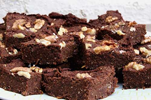 Brownies à la courgette végétaliens et IG bas