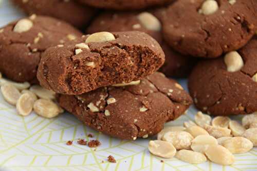 Cookies véganes sans gluten choco-cacahuètes