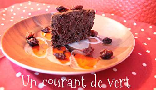 Gâteau végane sans gluten choco-cranberries