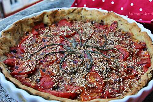 Tarte végane du pêcheur à la tomate