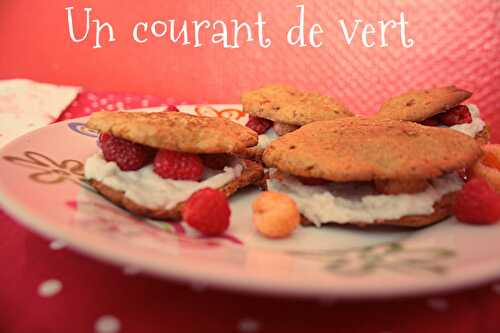 Whoopies véganes coco framboise