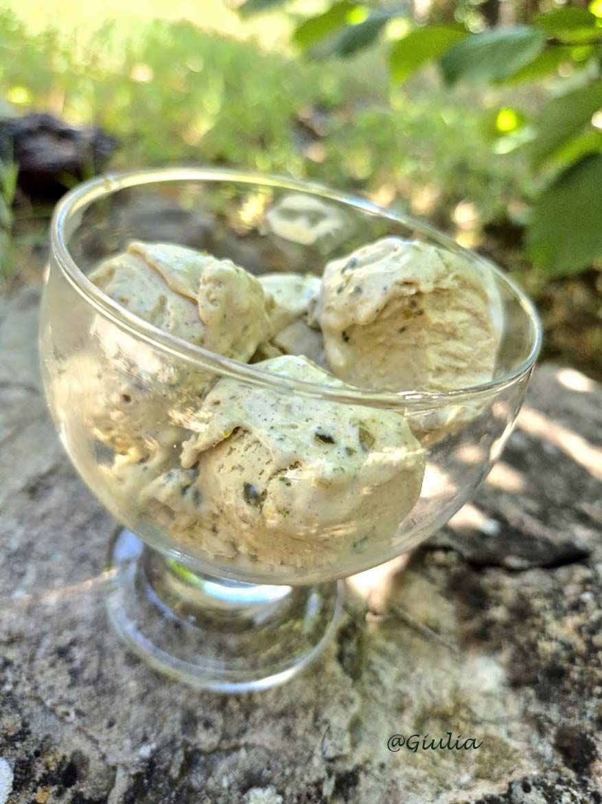 Glace à la pistache sans sorbetière
