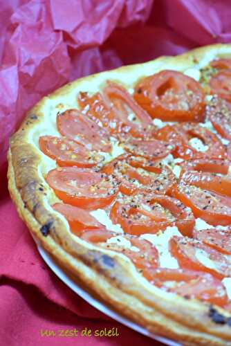 Tarte feuilletée aux tomates et feta