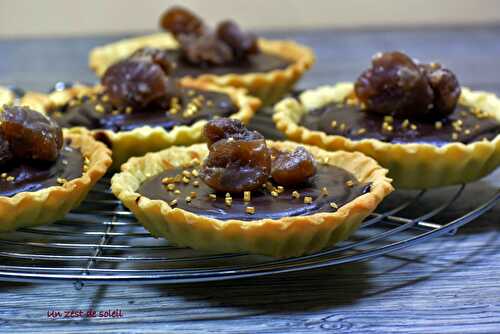 Tartelettes à la crème de marron et chocolat