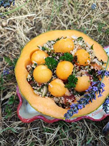 Taboulé aux herbes et melon