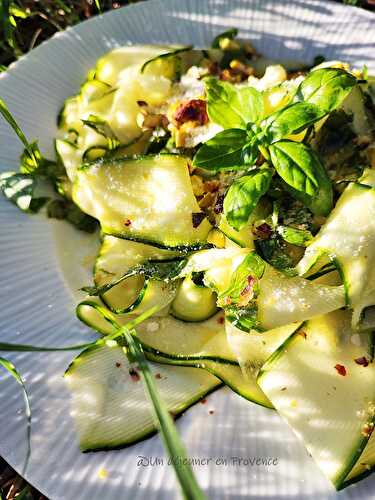 Carpaccio de courgettes