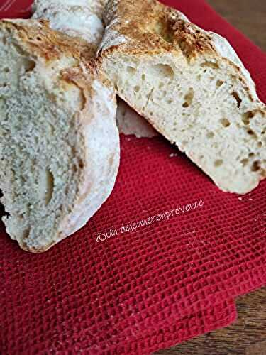 Baguette rustique sans pétrissage