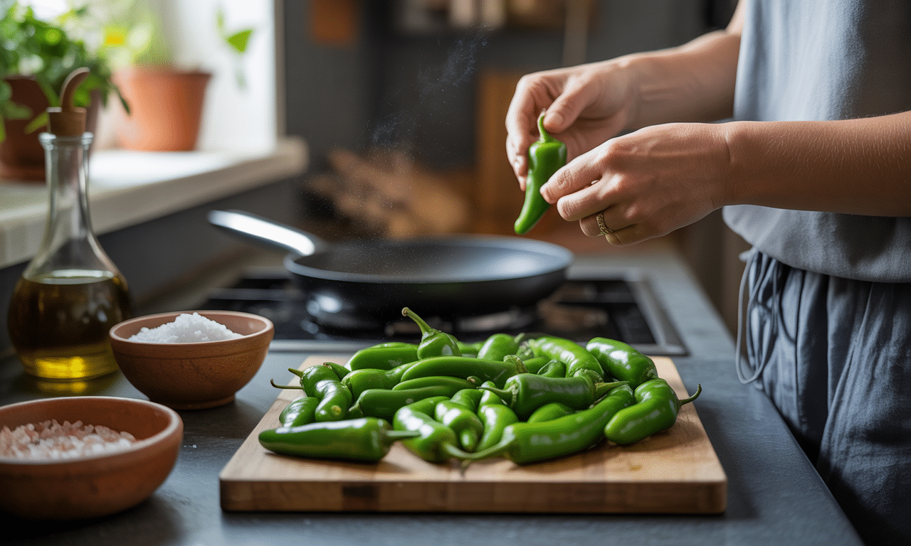 Comment préparer facilement les pimientos de padrón à la maison