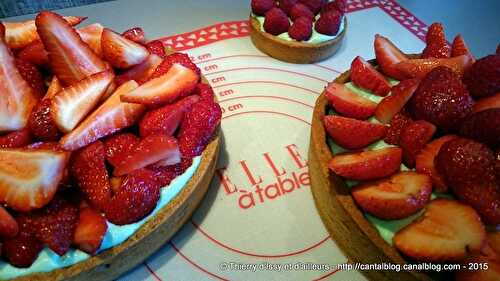 La tarte aux fraises de saison et sans complication avec ELLE à TABLE et son tapis de cuisson