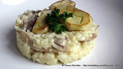 Risotto crémeux aux cèpes et Cantal Entre-deux