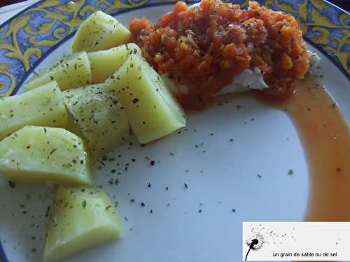 Cabillaud & pommes de terre à la sauce tomate
