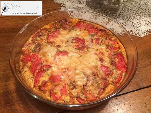 Clafoutis à la tomate au miel et à la moutarde