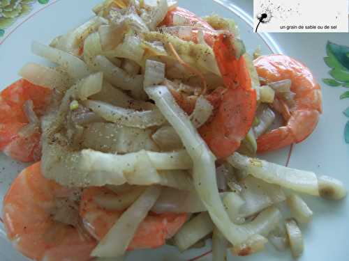 Crevettes au pastis & fenouil