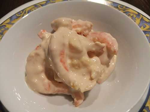 Crevettes sauce onctueuse