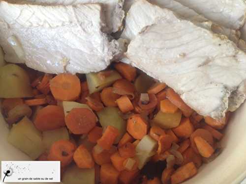Roti de porc aux carottes