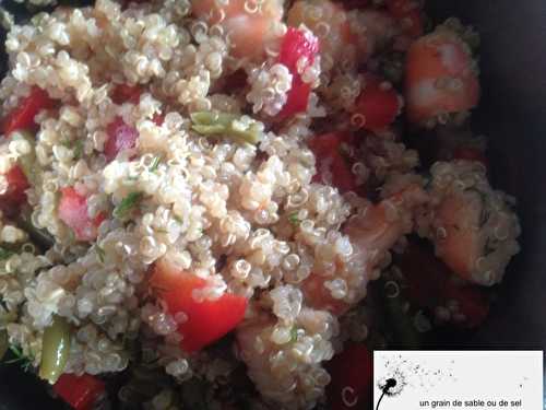 Salade de quinoa aux crevettes