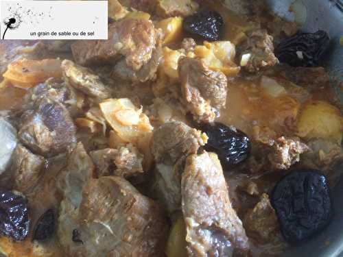 Recette autour d’un ingrédient 67 Tajine d’agneau aux pruneaux & coings