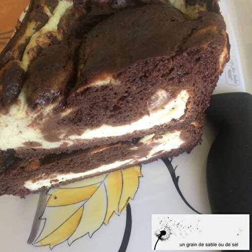 Brownie marbré au fromage blanc