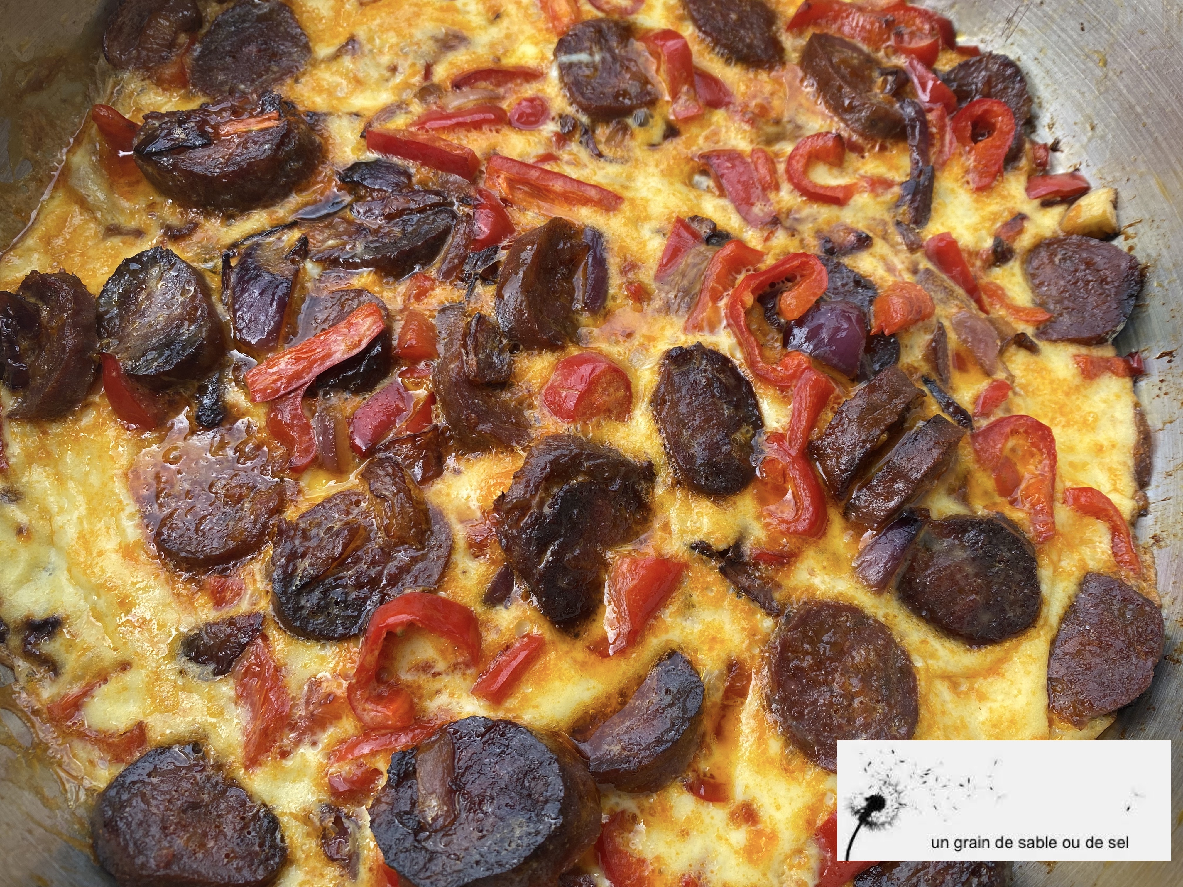 Frittata chorizo & poivron rouge