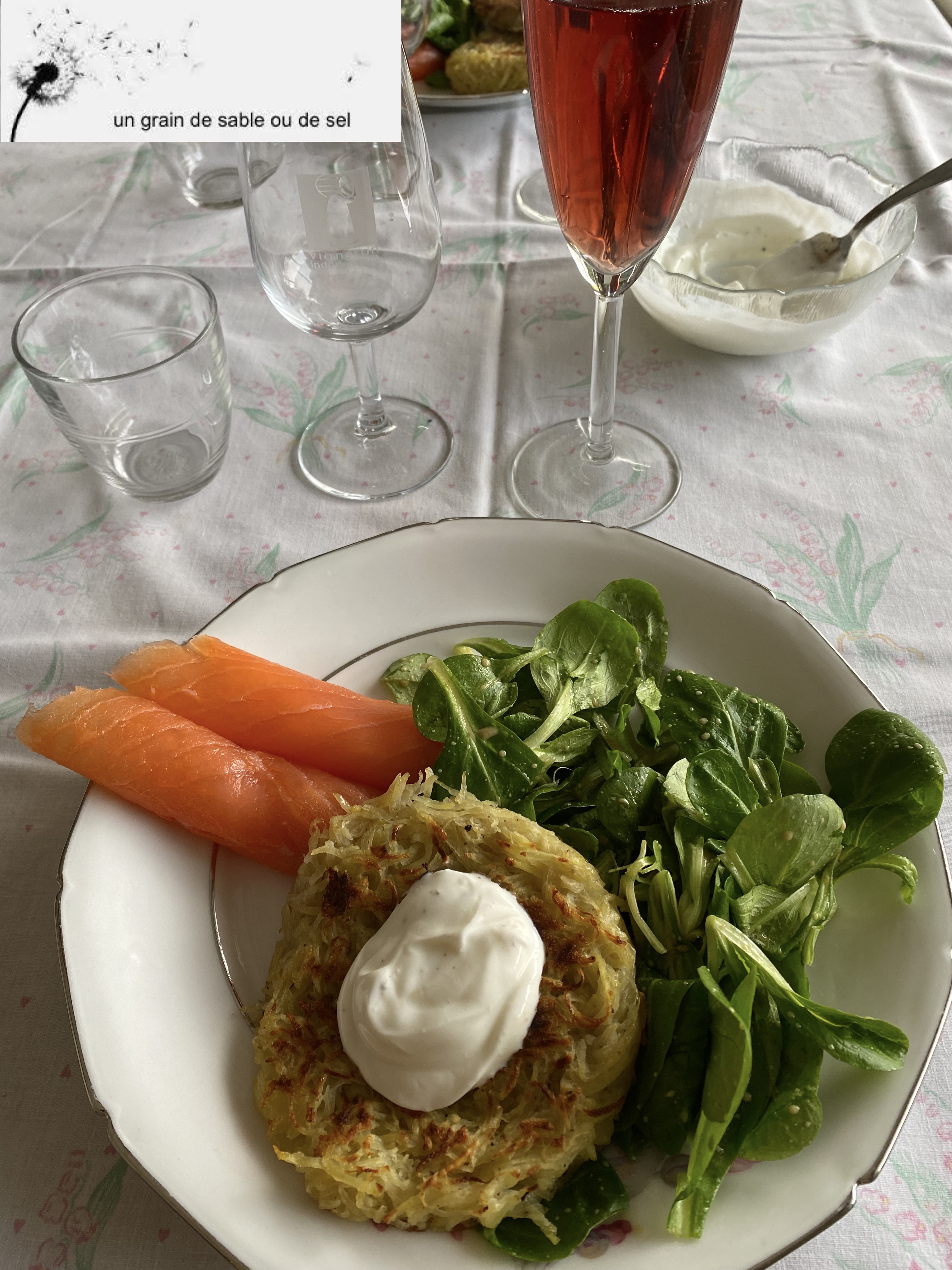 Galettes de pommes de terre au saumon fumé