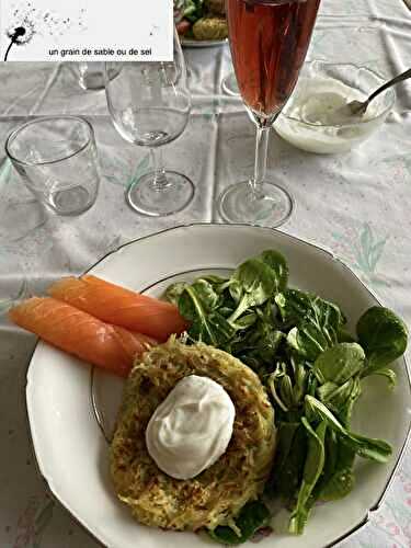 Galettes de pommes de terre au saumon fumé