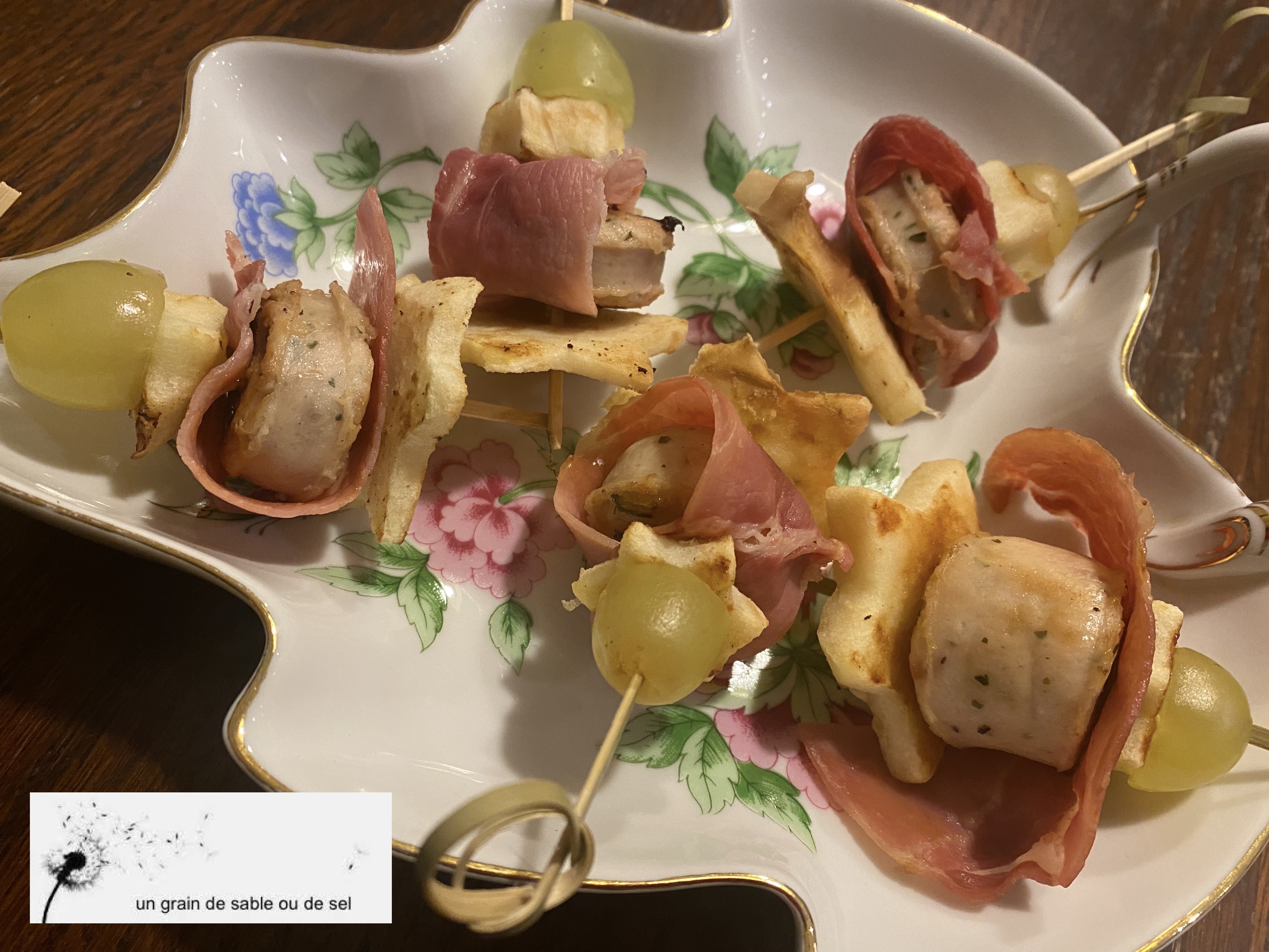 Bouchées de boudin blanc aux pommes