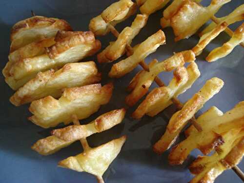 Brochettes de frites marguerites