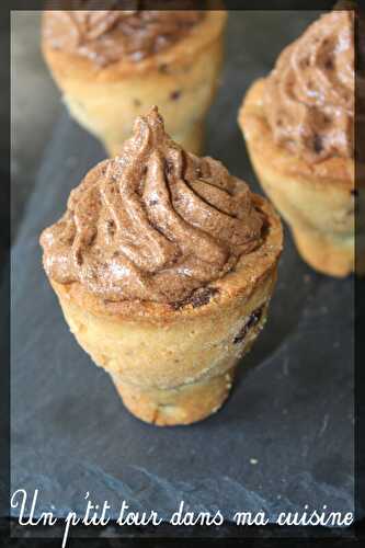 Cookie cups et mousse au chocolat noir