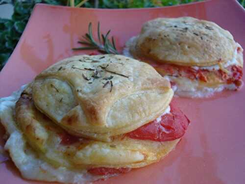 Des p'tits millefeuilles tomate/mozzarella