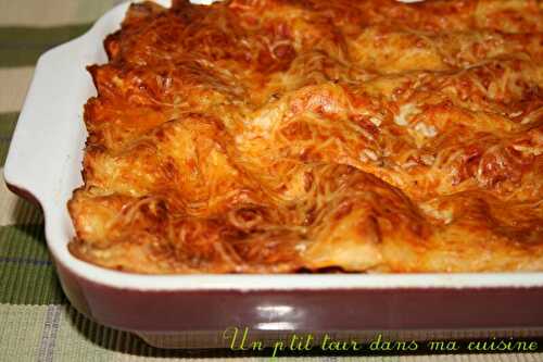 Lasagnes aux p'tits légumes râpés et viande hachée