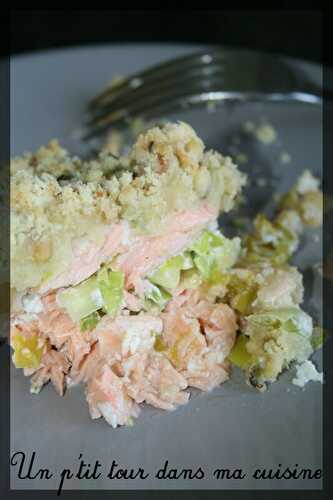 P'tit crumble de saumon aux poireaux